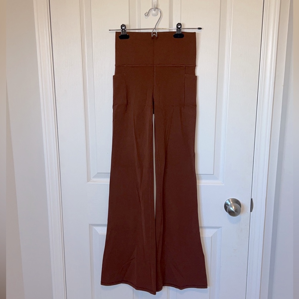 Brown Athleta Flare Leggings